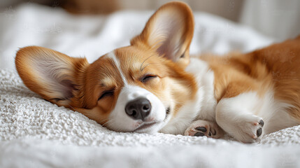 calm pembroke welsh corgi puppy,