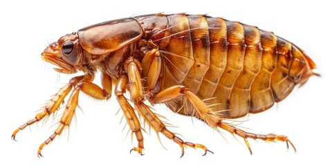 Obraz premium Flea Microphotography: High-Resolution Insect Image for Entomology Research