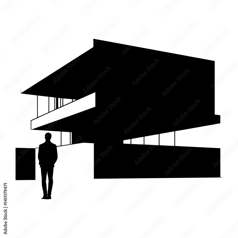 Poster architecture architecture silhouette building vector