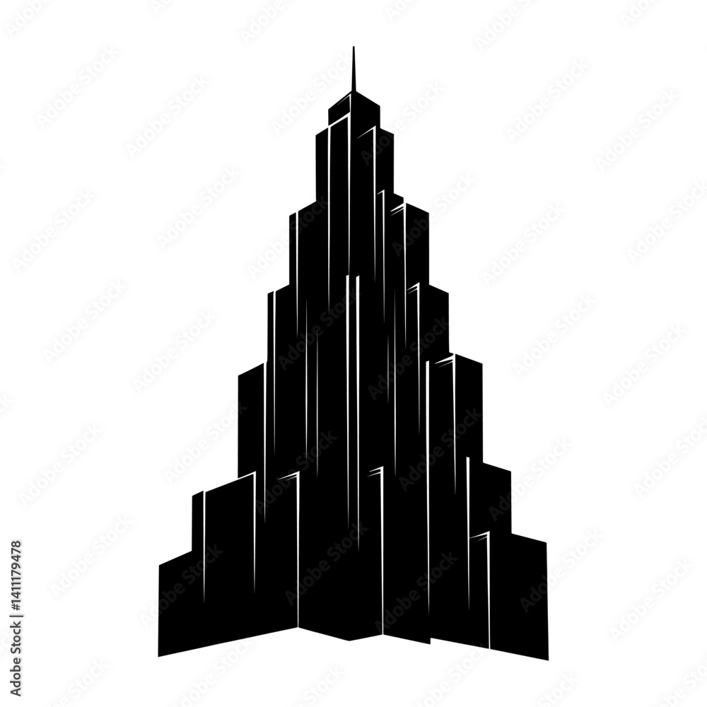Poster architecture architecture silhouette building vector