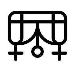 indian jingle icon with line style, perfect for user interface projects