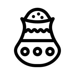 indian pottery icon with line style, perfect for user interface projects
