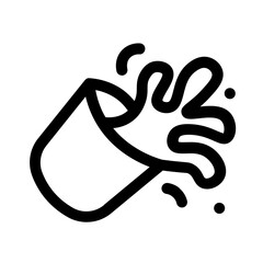 throw water icon with line style, perfect for user interface projects