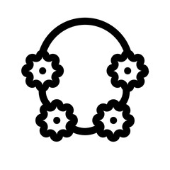 gumitir flower icon with line style, perfect for user interface projects