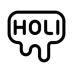 holi icon with line style, perfect for user interface projects