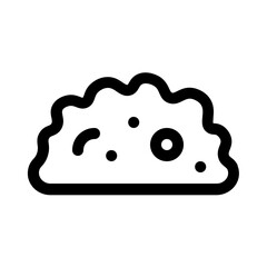 indian snack icon with line style, perfect for user interface projects