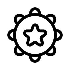 simple rangoli icon with line style, perfect for user interface projects