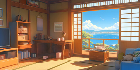 Sunny Room Illustration