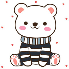 teddy bear with a gift