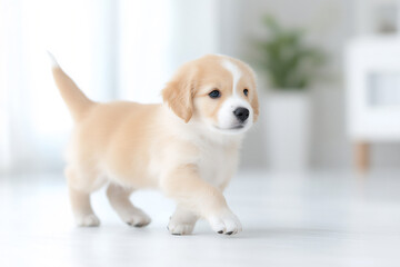 elegant borzoi puppy,