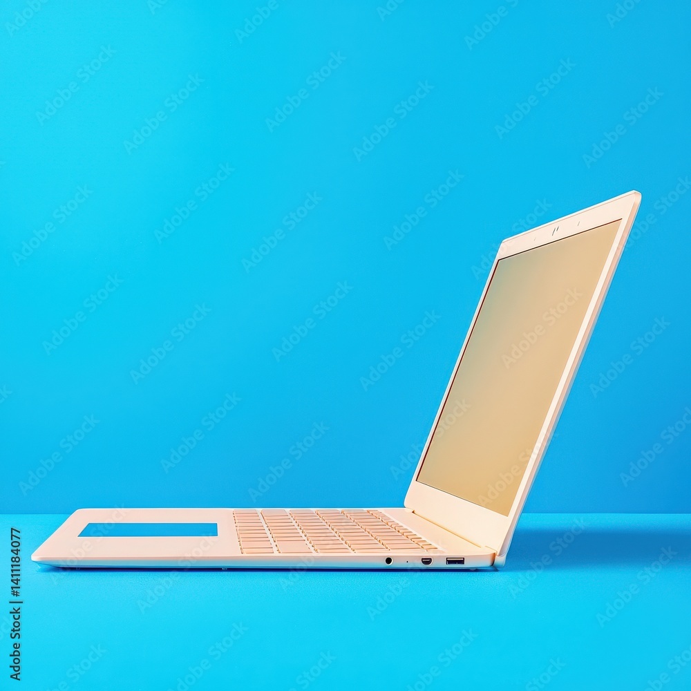 Poster a first-generation laptop with a built-in handle for portability, types and examples of early laptop