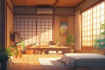 Sunlit Room Illustration