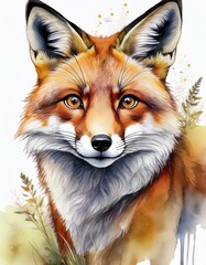 Obraz premium Fuchs Zeichnung