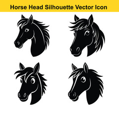 A vector illustration depicts a running set of wild and black horses, a powerful equine silhouette.