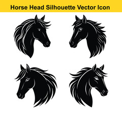 A vector illustration depicts a running set of wild and black horses, a powerful equine silhouette.