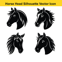 A vector illustration depicts a running set of wild and black horses, a powerful equine silhouette.