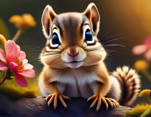 Portrait niedliches Streifenhörnchen