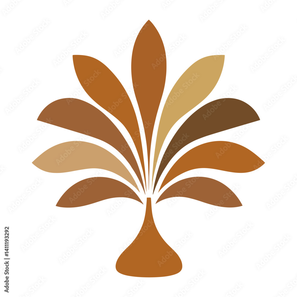 Poster abstract palm tree art minimalist pattern vector
