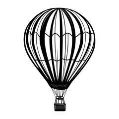 Obraz premium Hot air balloon illustration silhouette design vector