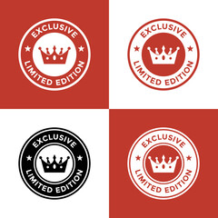 Exclusive badge circle logo template. Suitable for business, promotion, information and product label