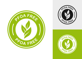 PFOA FREE logo badge template. Suitable for business, product label and information