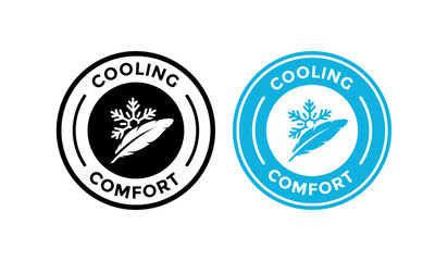 Cooling comfort logo vector badge template