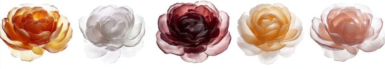 Obraz premium Decorative Rose-Shaped Ornaments