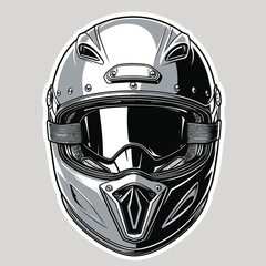 motorcycle helmet vector for graphic design