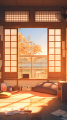 Serene Sunrise Room Illustration