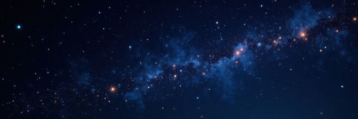 Obraz premium Sparkling stars against a black canvas of the night sky, constellations, galaxy, sparkles