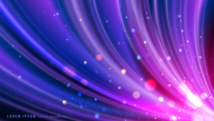 Dynamic abstract background featuring sweeping, curved light trails