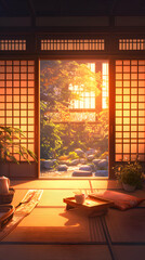Serene Sunrise Illustration