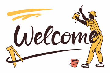 welcome typography vector illustration