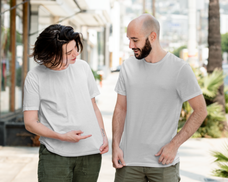 Men's tee png, transparent mockup, basic wear apparel fashion