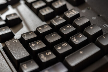 Keyboard for computer server or desktop computer