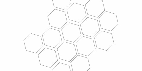 Abstract white vector wallpaper with hexagon grid.3D Futuristic honeycomb mosaic white background. Realistic geometric mesh cells texture.
