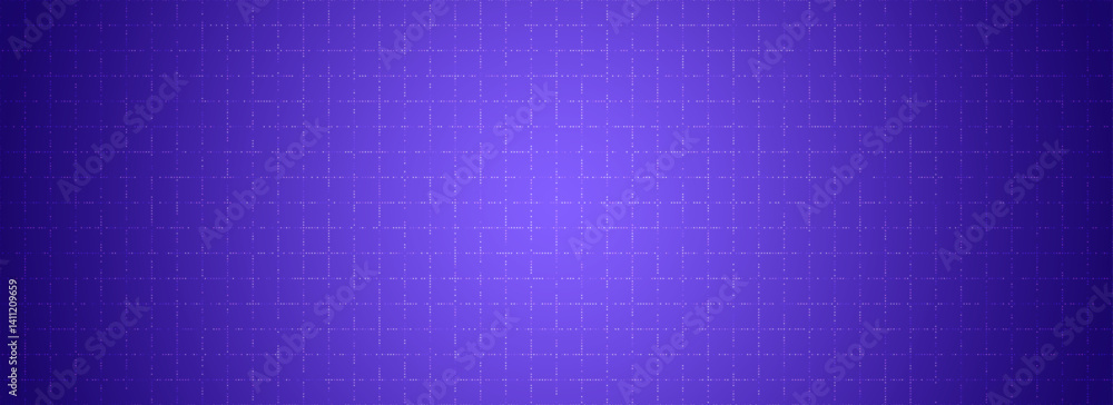 Poster purple glowing grid background. dotted tech square network wallpaper. abstract dot checkered dashboa