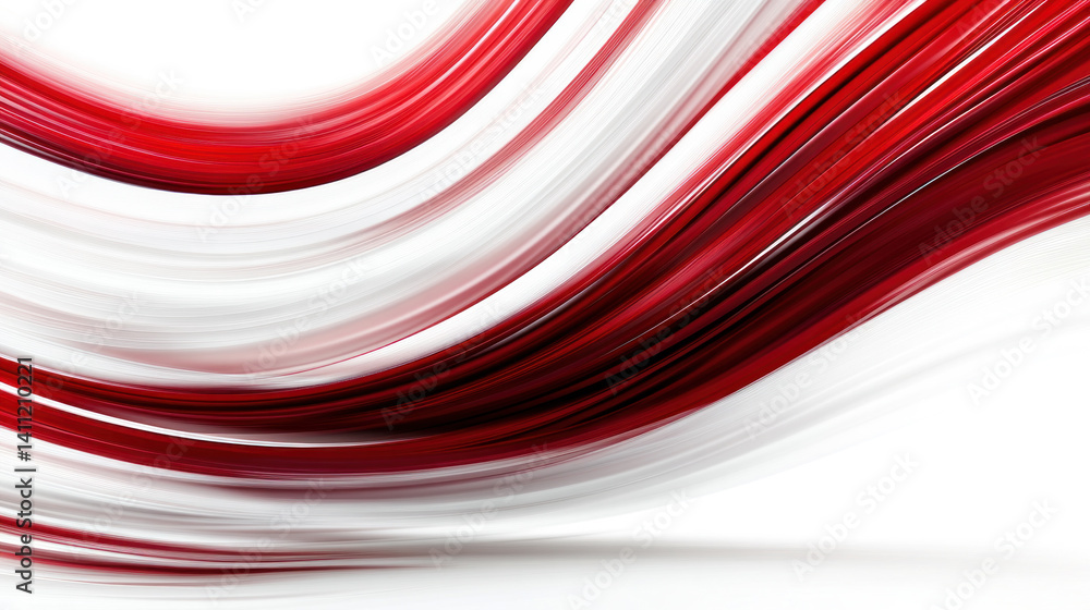 Poster a red and white wave with a white background. the red and white color scheme gives the image a bold 