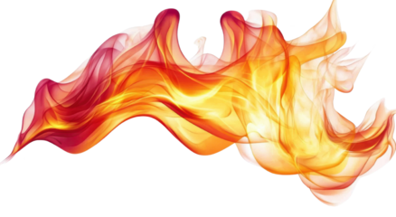 abstract fire flame vector on transparent background