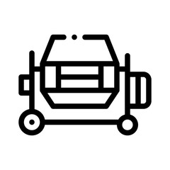 cement mixer line icon