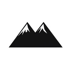 mountain icon on transparent background
