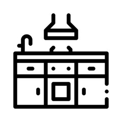 kitchen line icon