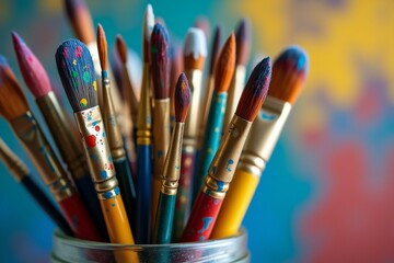 Fototapeta premium A Collection of Paintbrushes.