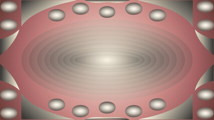 Abstract Oval Background with Gradient and Spheres