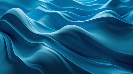 Fototapeta premium Abstract blue background with wavy elements, minimalistic design