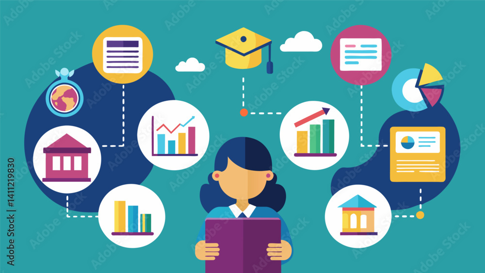 Aufkleber a school district uses data analysis to identify gaps in their curriculum and make informed decision