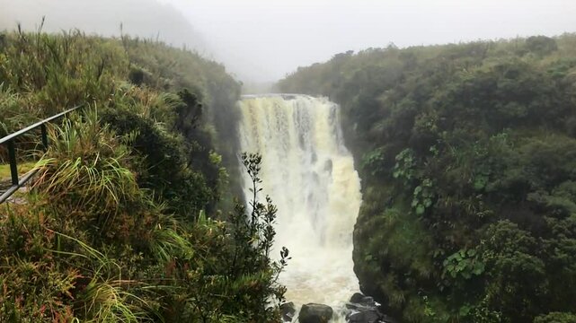 waterfall in purace national park