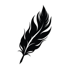 Obraz premium A feather transforming into flames on white background