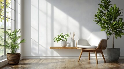 Minimalist Plant in Modern Room
