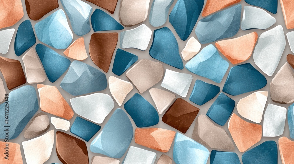 Poster artistic mosaic pattern abstract design digital art colorful environment close-up view creative conc